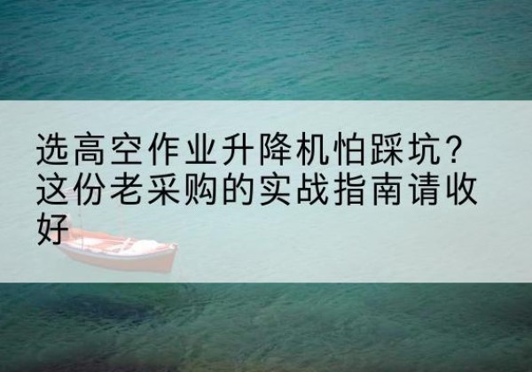 紫云高空作业升降机厂家推荐-选高空作业升降机怕踩坑？这份老采购的实战指南请收好